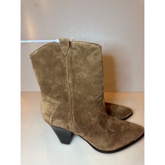 VERONICA BEARD Cody Suede Western Bootie Taupe $595.00 retail price sz 8.5 - Picture 4 of 8